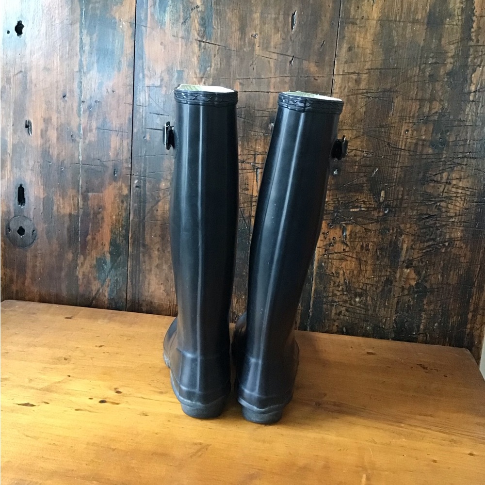 HUNTER Rubber Boots, Original Tall Matte Black. Size US 6M/7M Women's 7 - Picture 8 of 11